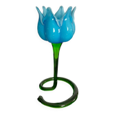 Vintage Murano flower candle holder in glass paste