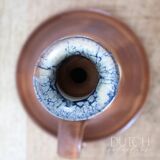 Ceramic Candlestick Holder, Vintage Studio Pottery, Drip Glaze Candleholder