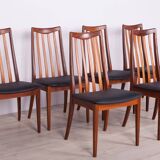 Leather and Teak Dining Chairs by Leslie Dandy for G-Plan, 1960s, Set of 6