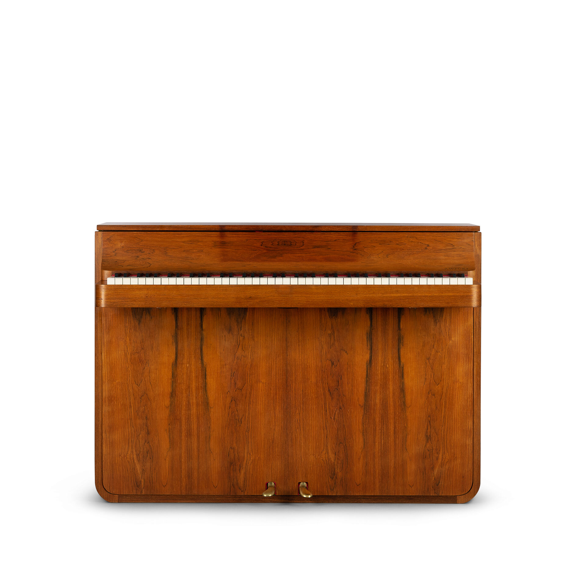 Danish mid-century modern hardwood pianette Bij Louis Zwicki, 1960s