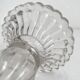 Antique baluster-shaped molded glass candlestick holder