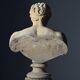 Bust on pedestal 20th century Antinous