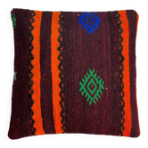 Vintage turkish kilim cushion cover , 40 x 40 cm