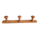 Vintage three-headed wooden coat rack from the 60s and 70s