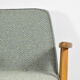 Armchair 366 by j. chierowski, green fabric, teak wood 1960