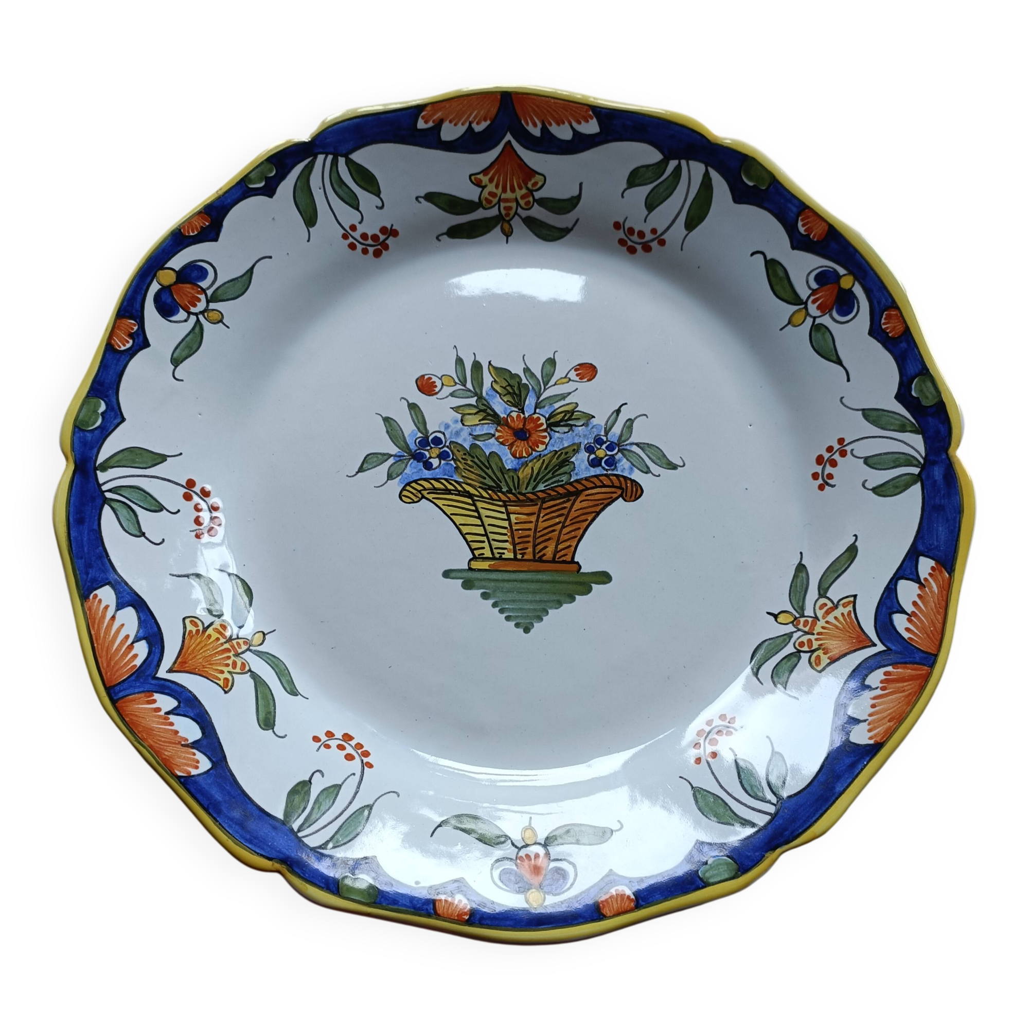 Assiette faïence Desvres signé Géo Martel