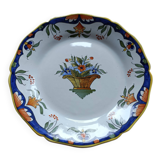 Desvres earthenware plate signed Géo Martel