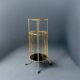 Vintage gold metal umbrella stand