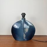 Blue ceramic lamp base, shaded petroleum blue effect, 1960
