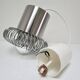 Philippe Rogier stainless steel pendant lamp for Oxar design gallery 70s