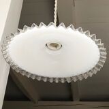 Opaline pendant lamp with porcelain socket