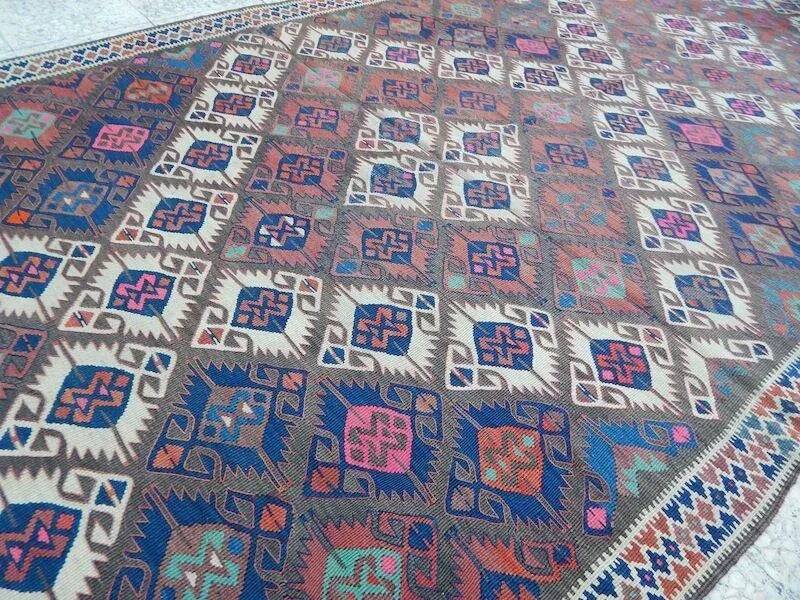 Vintage Turkish hallway rug 148x393 cm