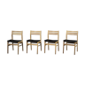 Chaises de salle à manger vintage en chêne moderne scandinave du milieu du siècle de Sax Møbelfabrik, années 1960, ensemble de 4