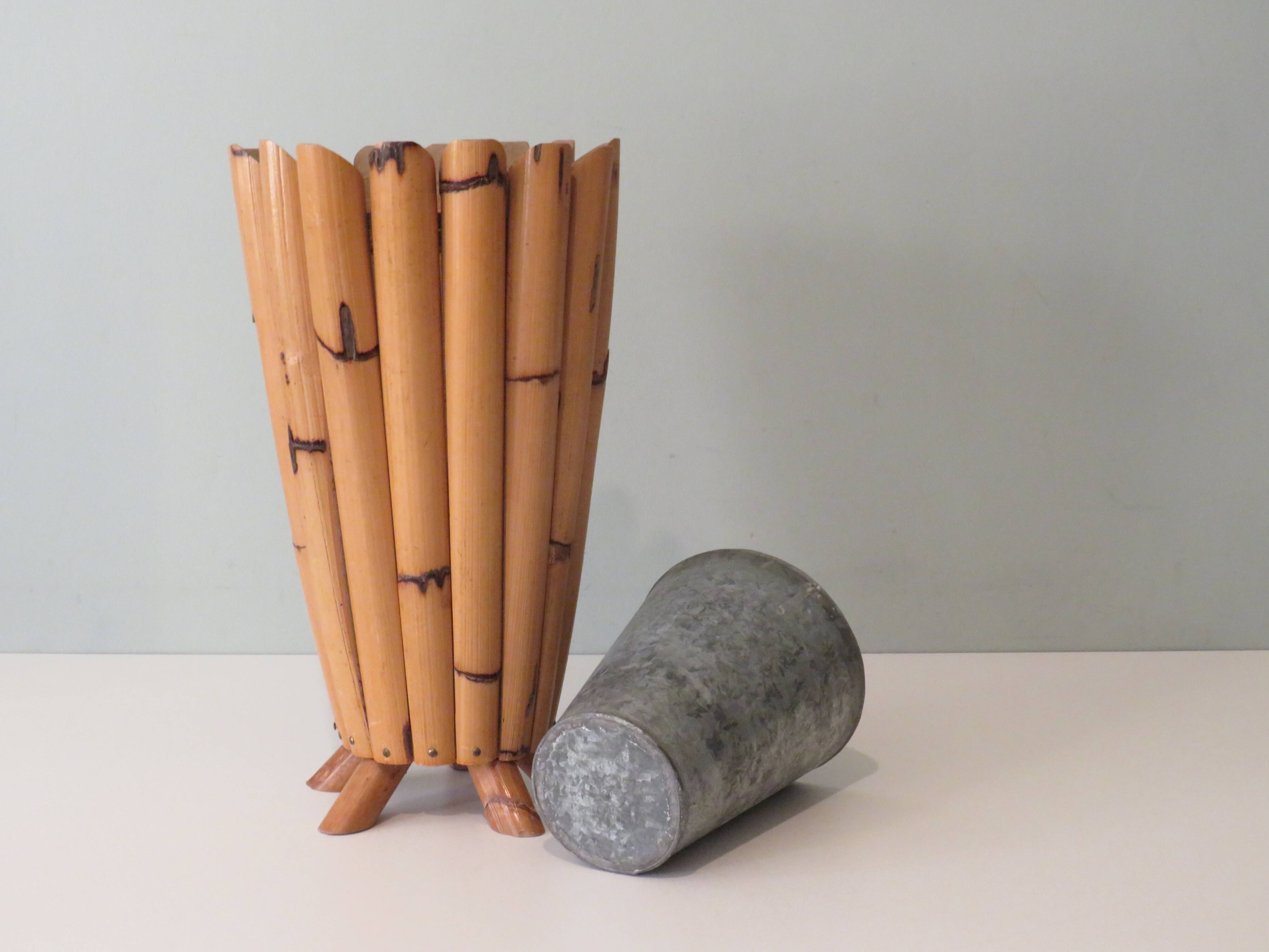 Bamboo umbrella stand, France 1950s