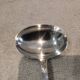 Silver-plated sauce spoon by Christofle silversmiths, Louis XVI ribbons