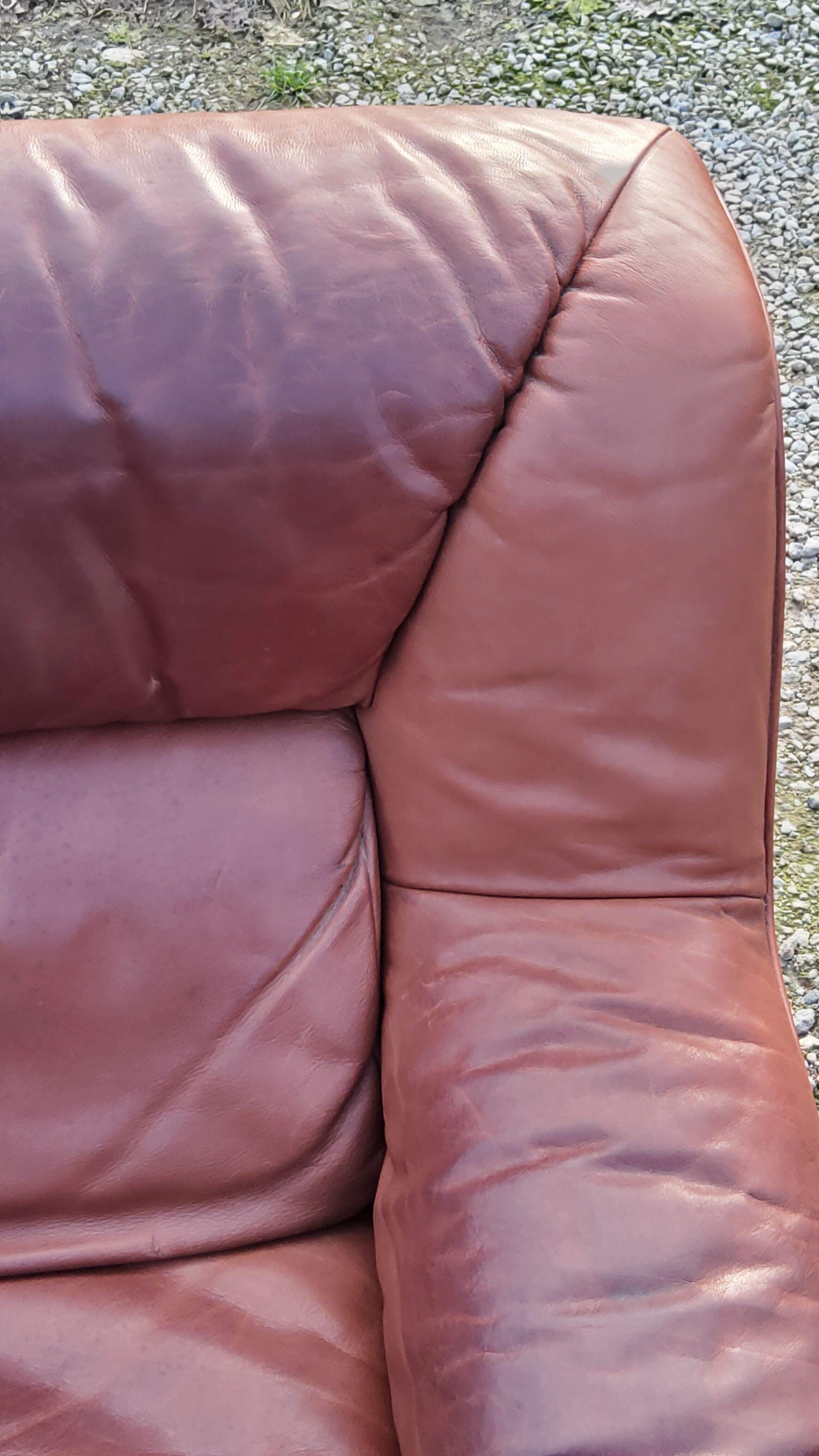 Pair of armchairs and De Sede sofa in cognac leather from the 70s/80s
