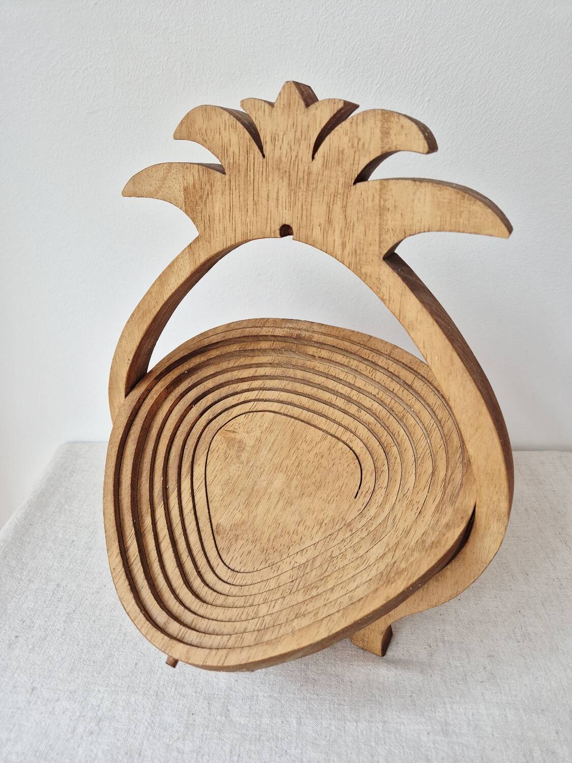 Wooden Fruit Basket "Pineapple" - Vintage