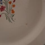 Round dish in earthenware HBCM Creil Montereau model Marlaine diam 30,5 cm