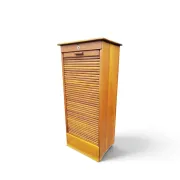 Oak tambour archive cabinet S.M.V. Silkeborg, Denmark 1920s–30s