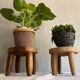Small round Senoufo stool in wood