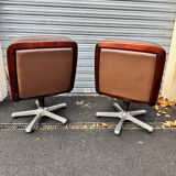 vintage leather and wood office/conference chair – st