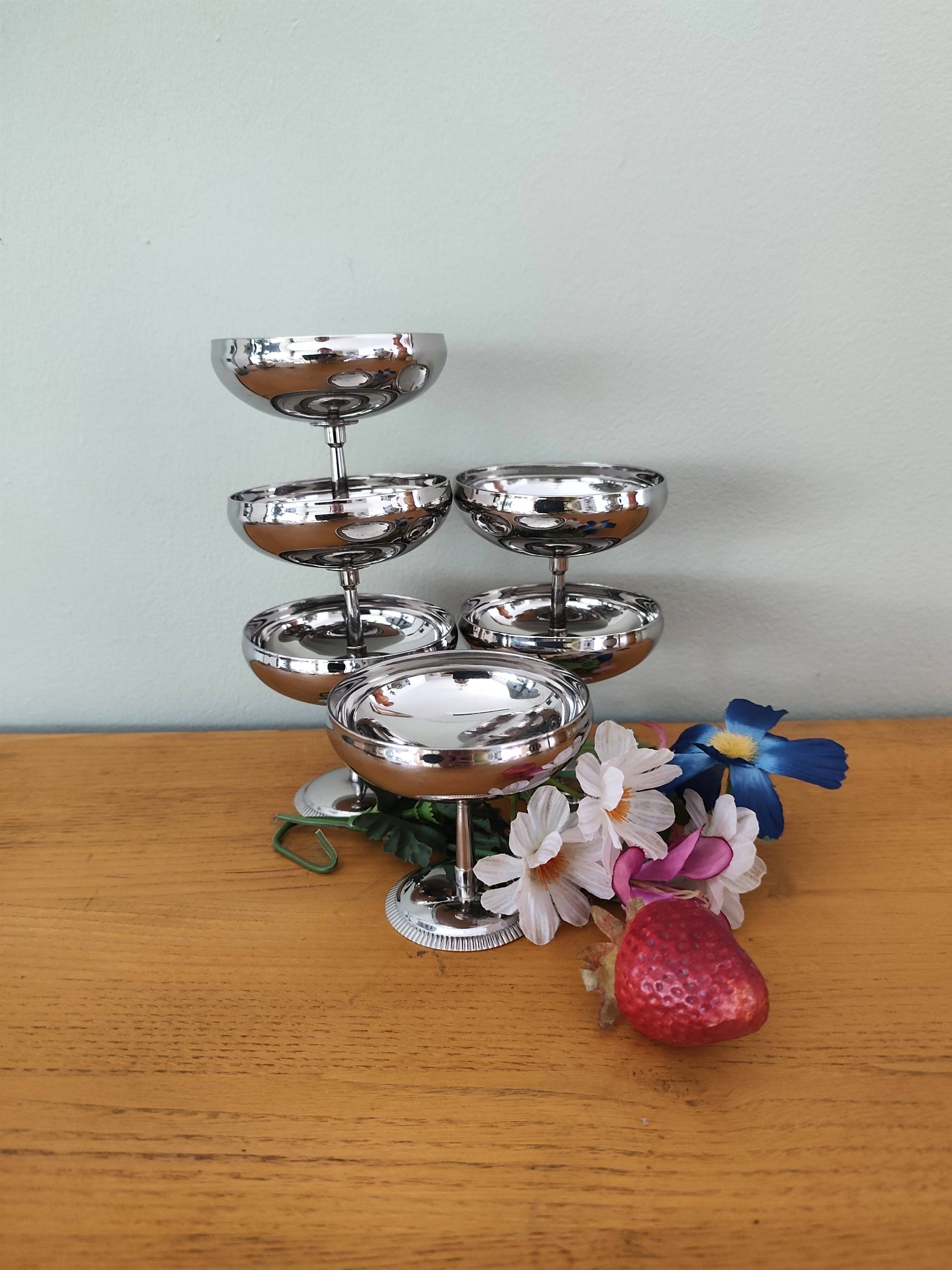 Set of 6 ice cream bowls Letang Rémy