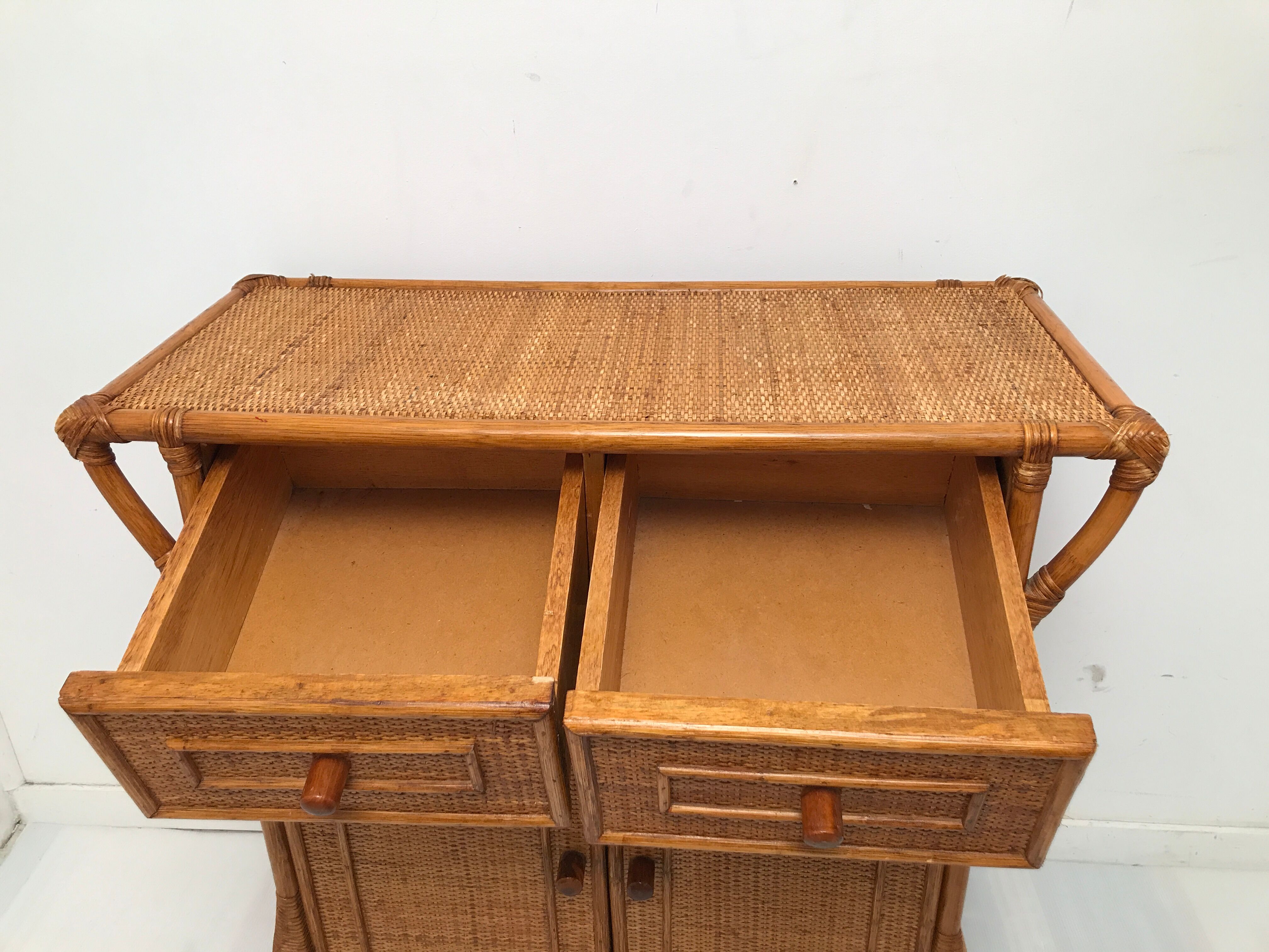 Rattan dresser 1960s