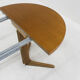 Table à manger ronde extensible danoise vintage des années 1960