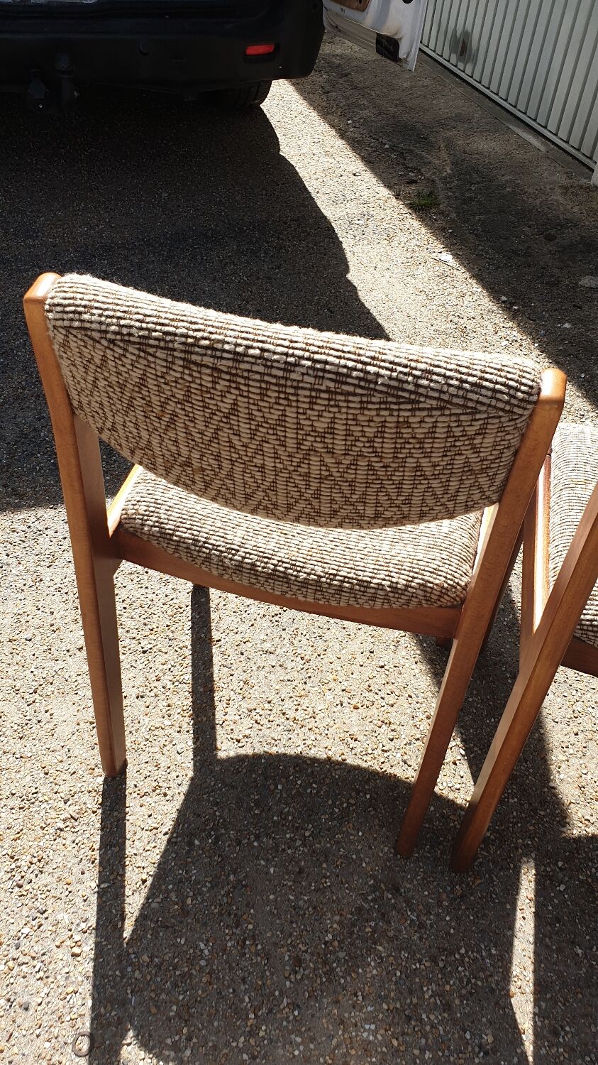 Pair of Scandinavian wool chairs