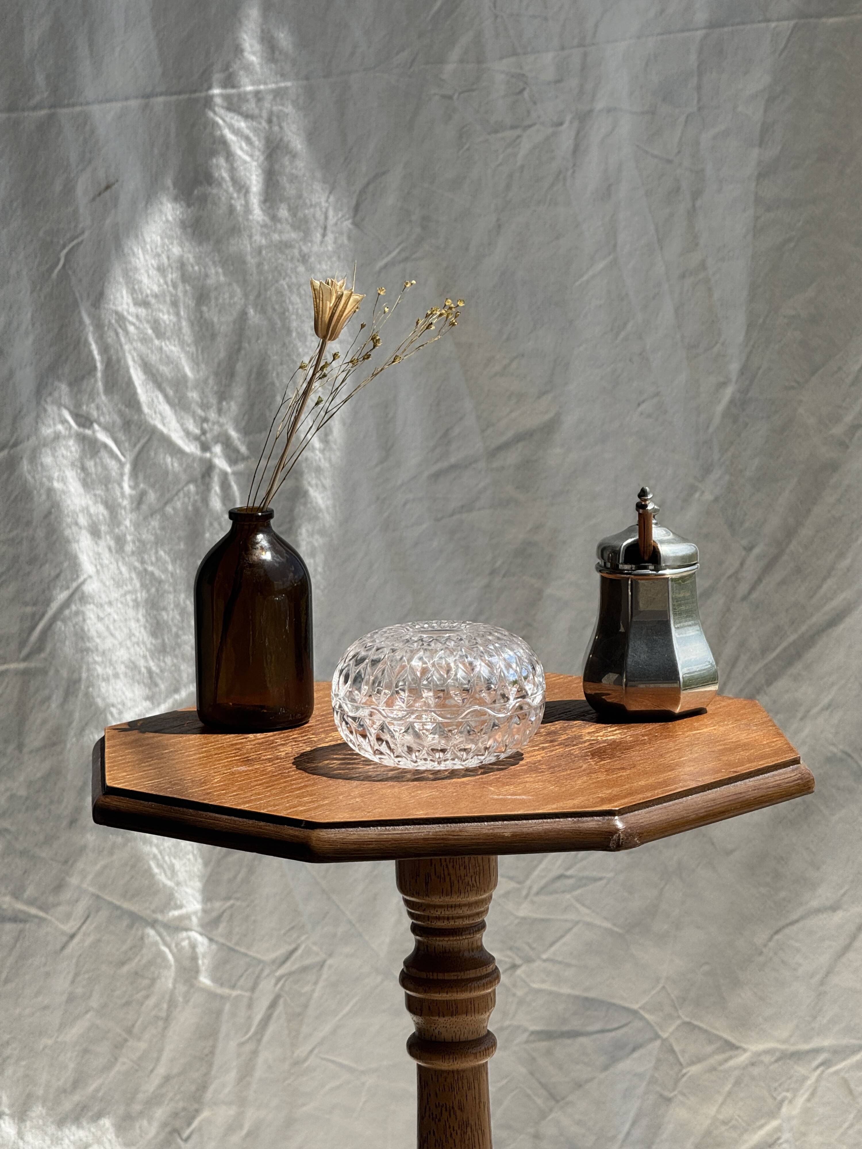 Small glass candy box Cristal d'Arques France