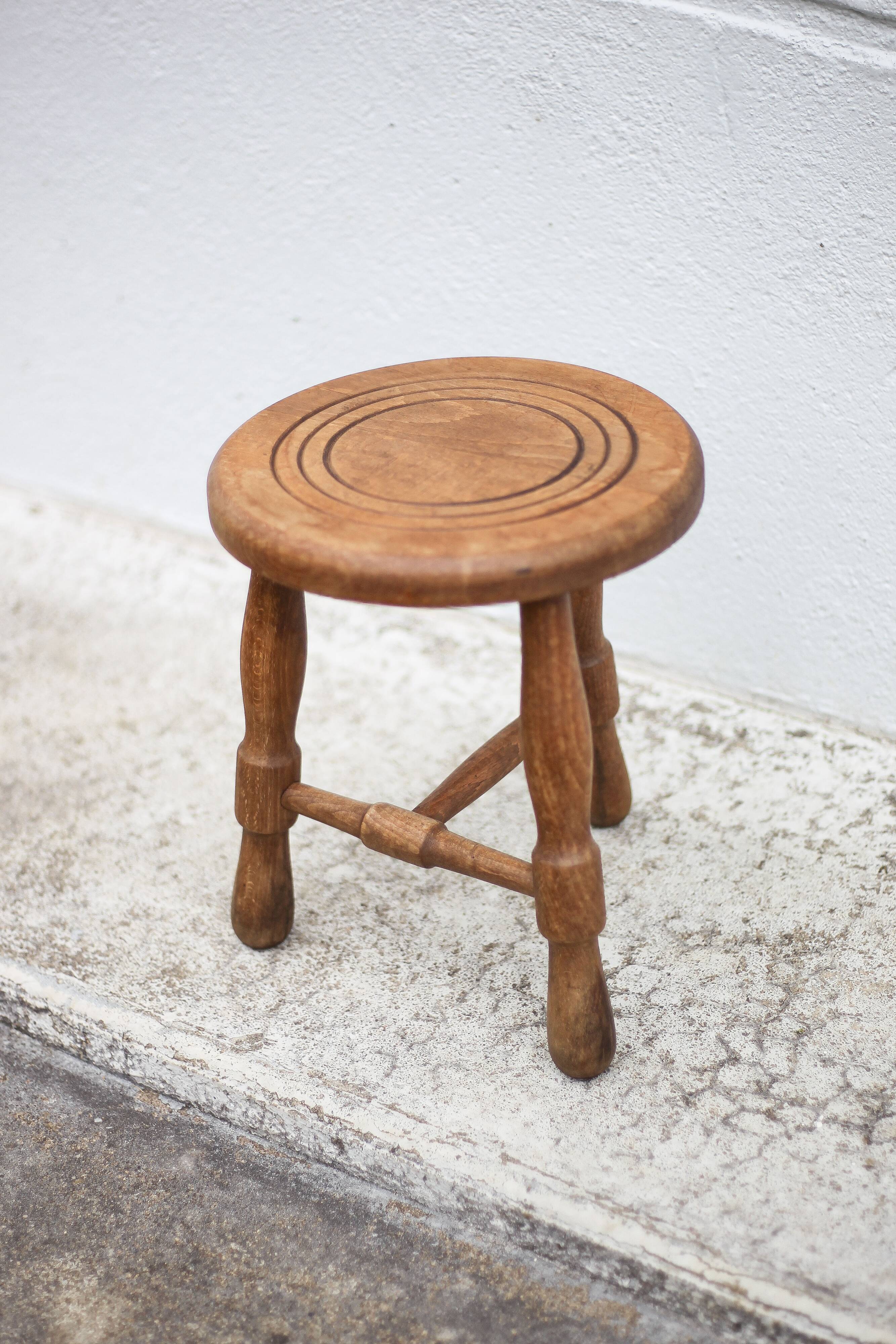 Vintage stool, wooden stool, side stool, plant holder