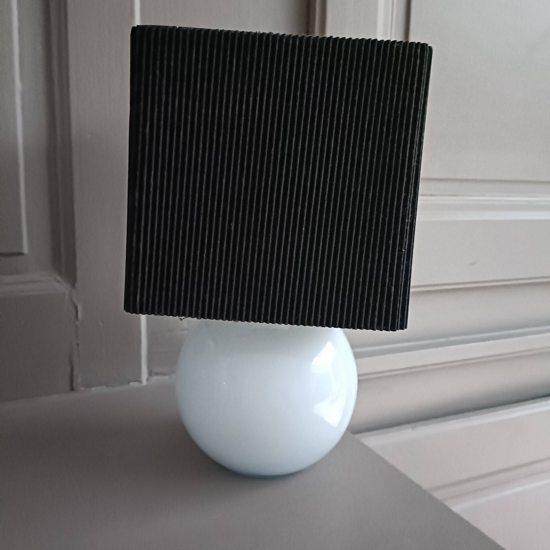 Opaline ball lamp Art Deco