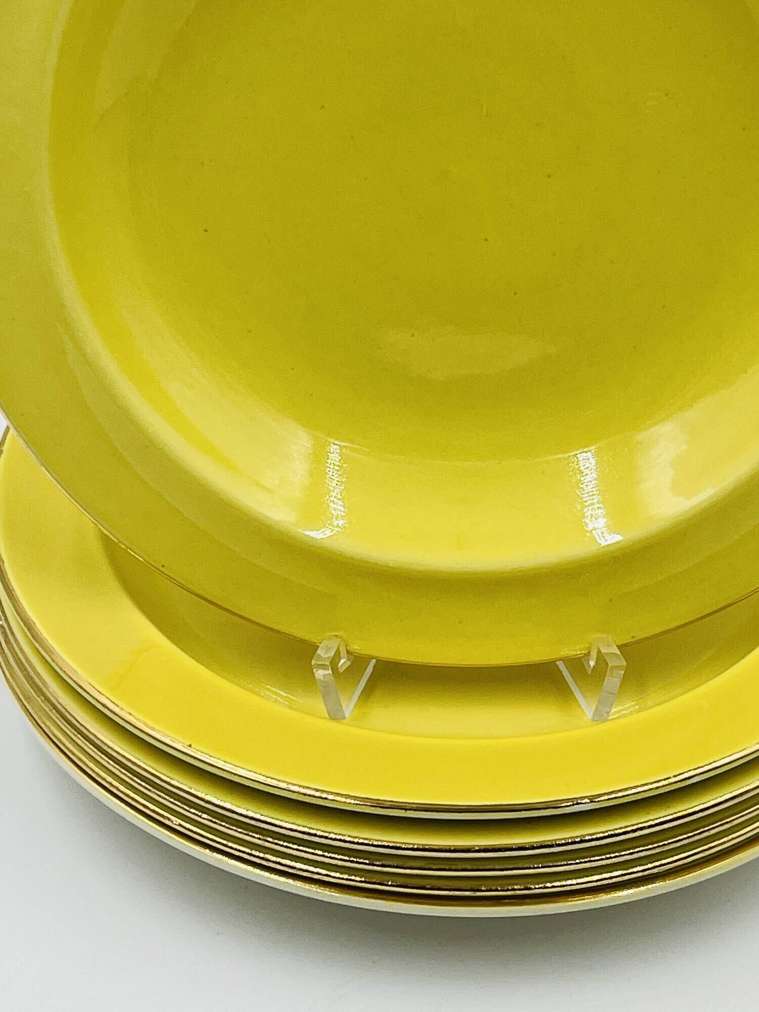Set of 6 Keralux Boch deep plates
