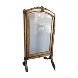Parefeu écran de cheminée époque Napoléon III en bois doré  - XIXe ( H 108 cm)