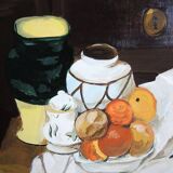 Old Still Life Painting Signed & Framed: Lara