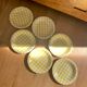 6 plates with starter or dessert Salins model Saint Raphaël yellow
