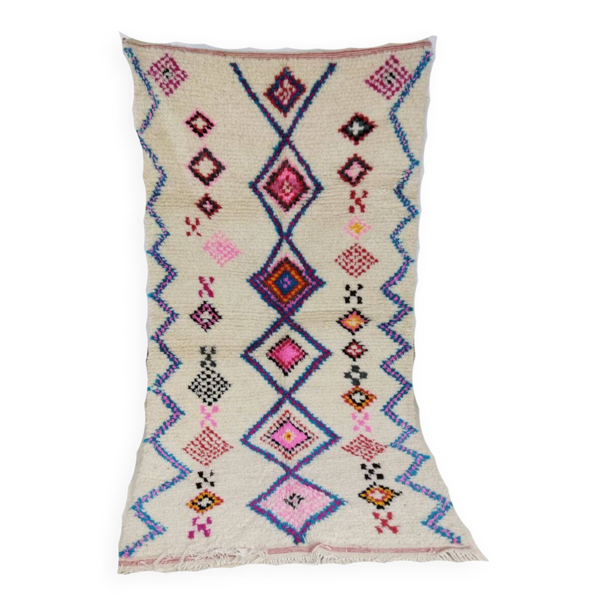 Handmade Moroccan Berber rug 253 X 143 CM