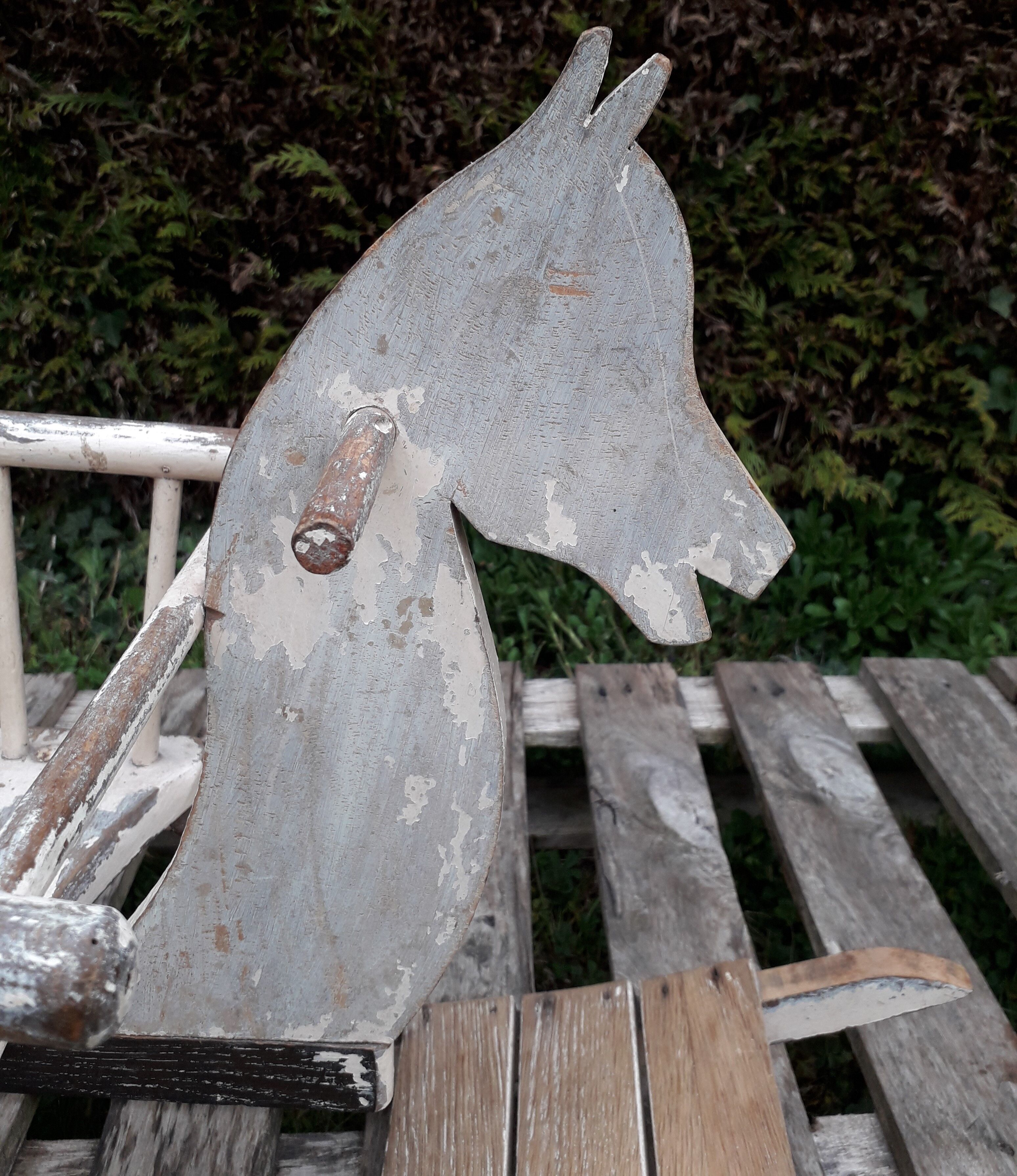 Wooden rocking horse