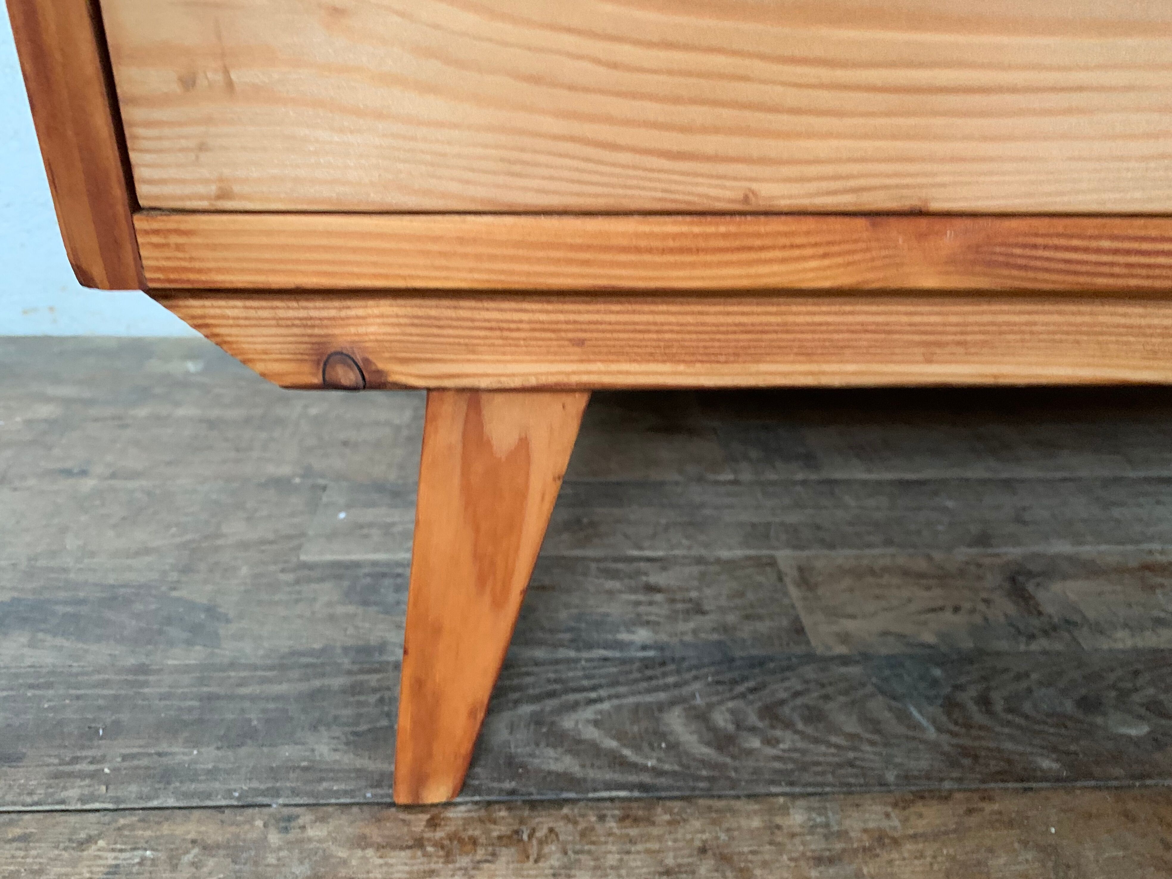 Enfilade vintage moderniste pieds compas 150 cm années 1950
