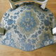 Louis XV-style convertible armchair lined with velvet effect