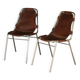 Mid-Century Leather Dining Chairs Dalvera Set of 2