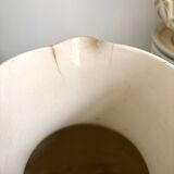 Sarreguemines pitcher, iron earthenware jug, "Narcissus" service