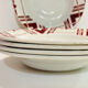 5 hollow earthenware plates burgundy ceranord St Amand
