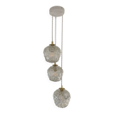 Triple suspension with vintage glass globes