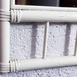 White rattan mirror 1970