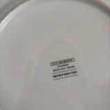 Set of 8 large Guy Degrenne flat plates, vintage green pareo model