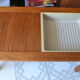 Jardinière scandinave table basse teck années 60