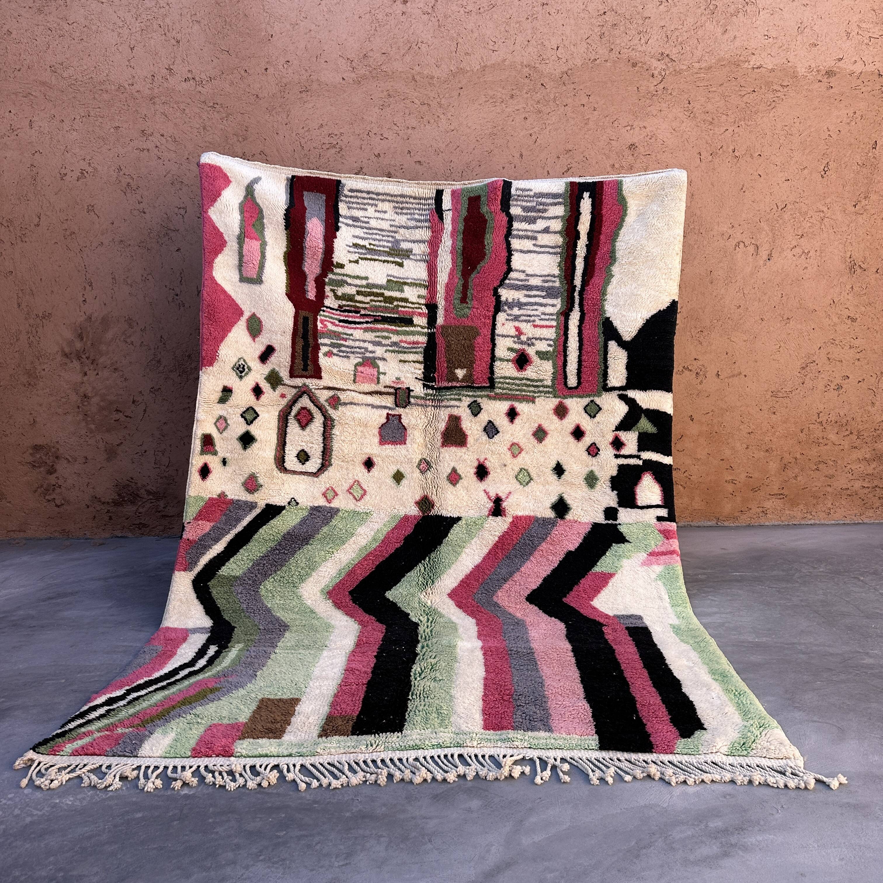 Colorful Beni M'Rirt Moroccan rug - 292 x 203 cm