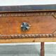 brutalist wooden table