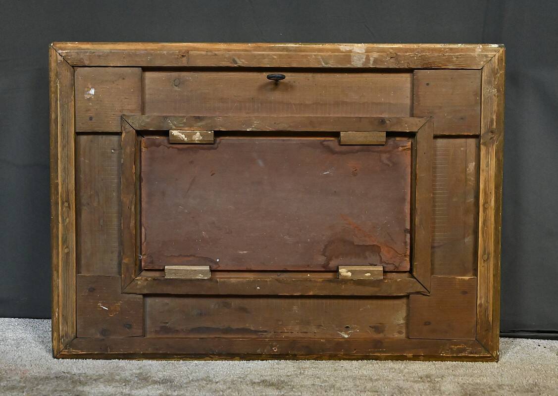 Tableau "Sailboats on the Mediterranean", oil on panel, French school of the 19th century.